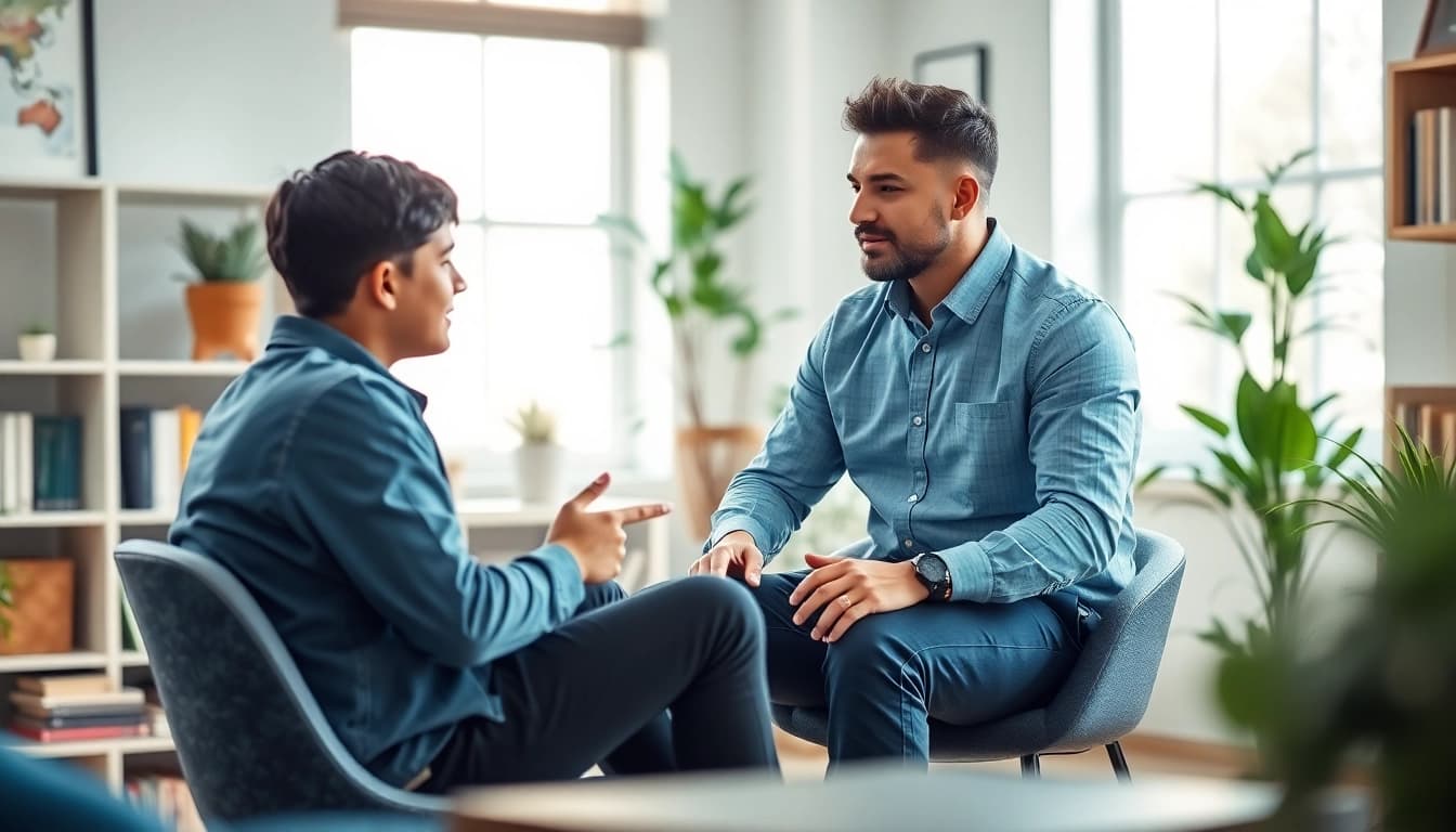ADHD Therapist offering compassionate support in a calming office environment