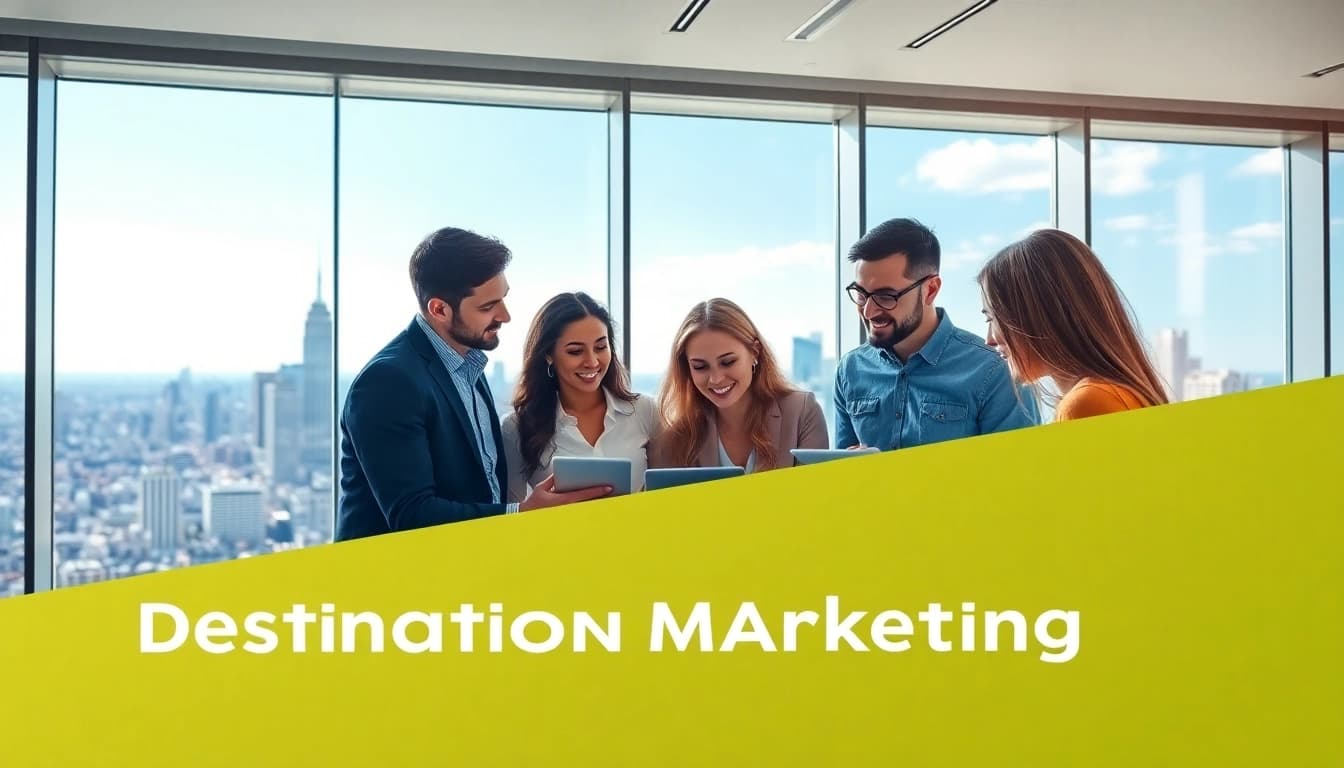 Dynamic marketing team collaborating at a destination marketing agency Australia.