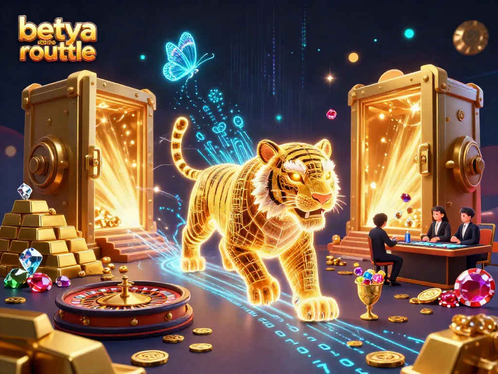 Experience thrilling action in betya casino roulette with a neon tiger and dazzling gems.