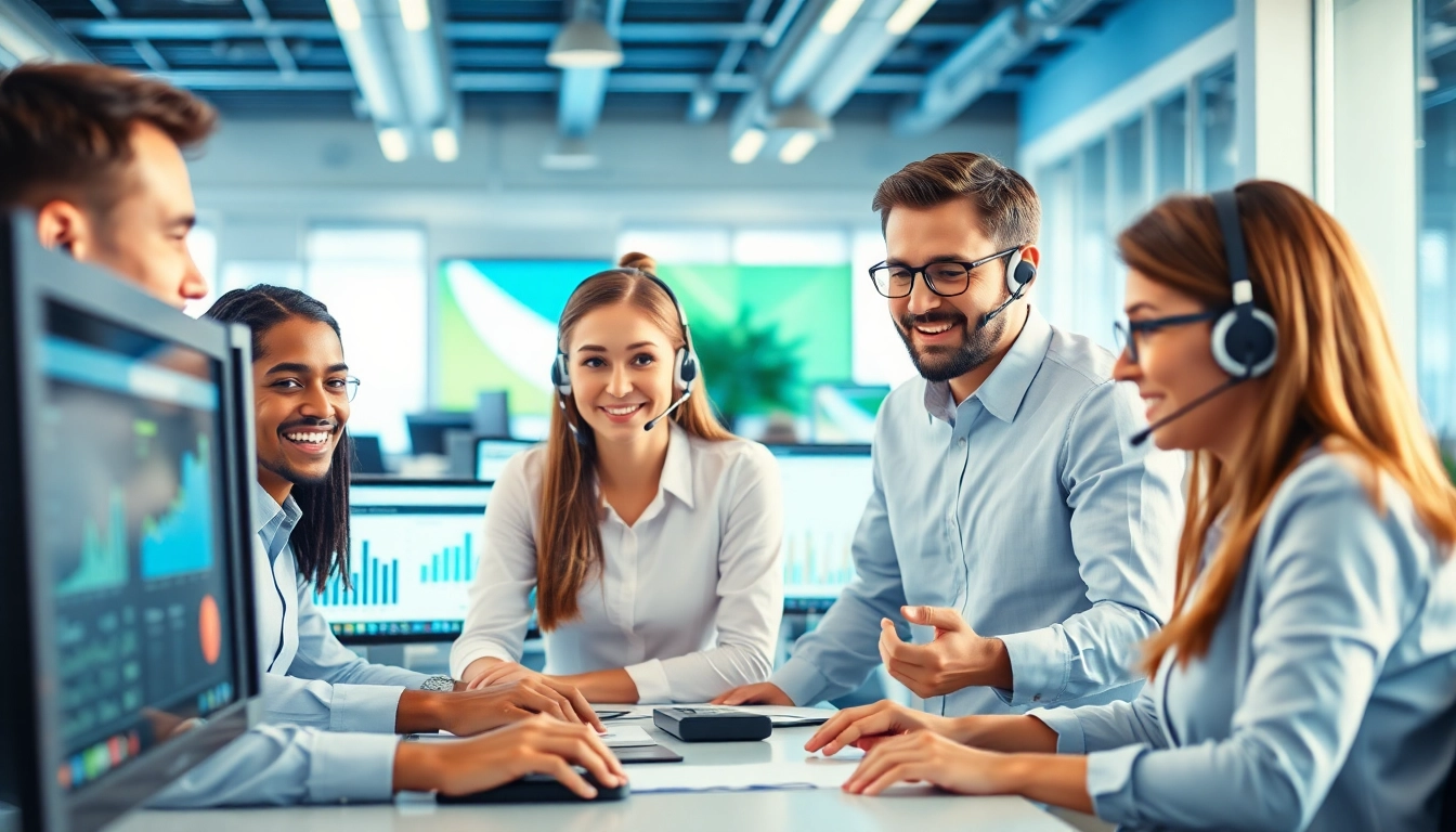 Offering IT support for small business through teamwork and collaboration in a modern office.