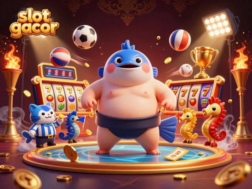 Experience thrilling slot gacor action with colorful characters and dynamic game elements.