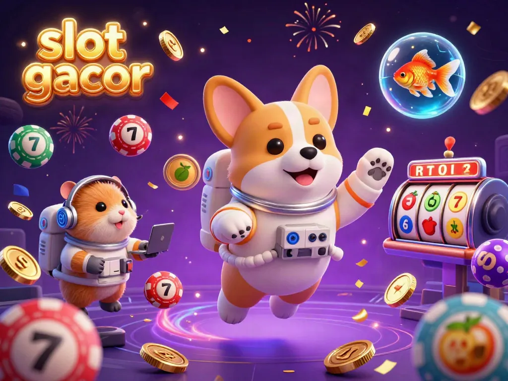 Experience exciting slot gacor gaming moments in an animated casino scene with rich details.