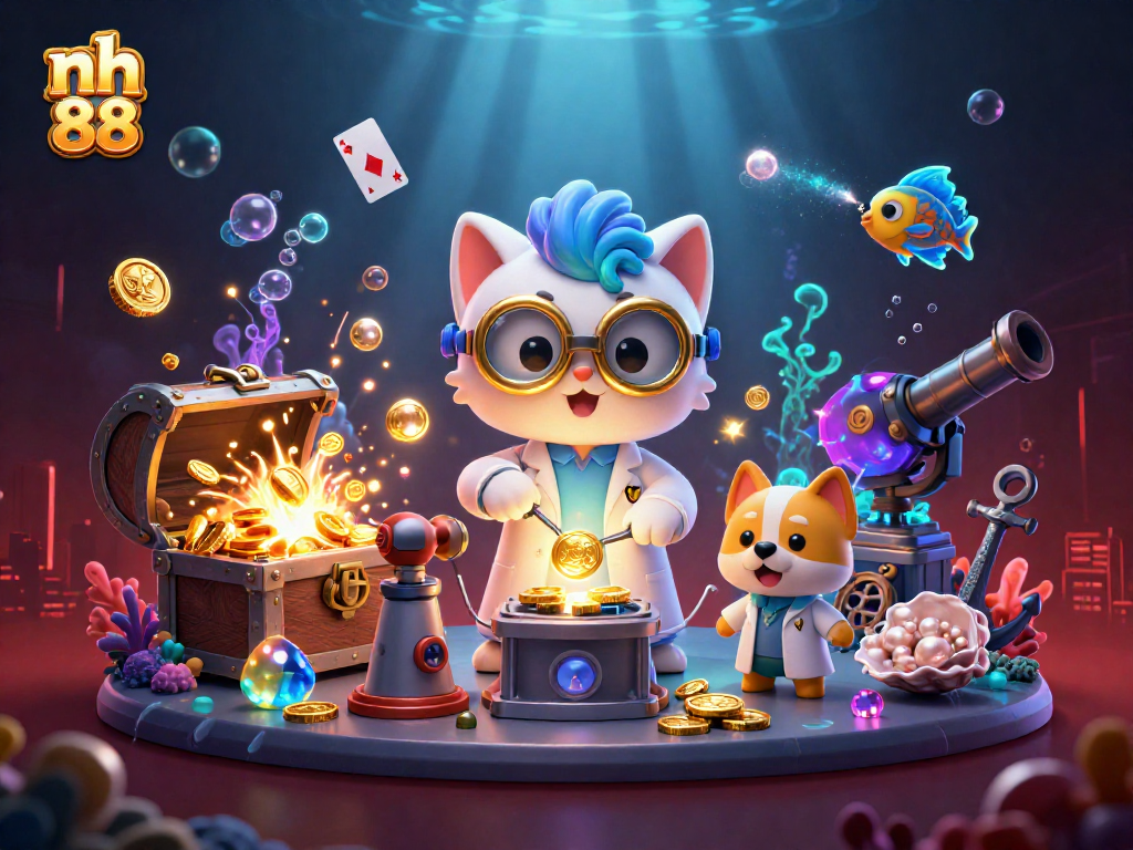 Spin slots and collect treasures at nh 88 with vivid illustrations of chaotic gameplay.