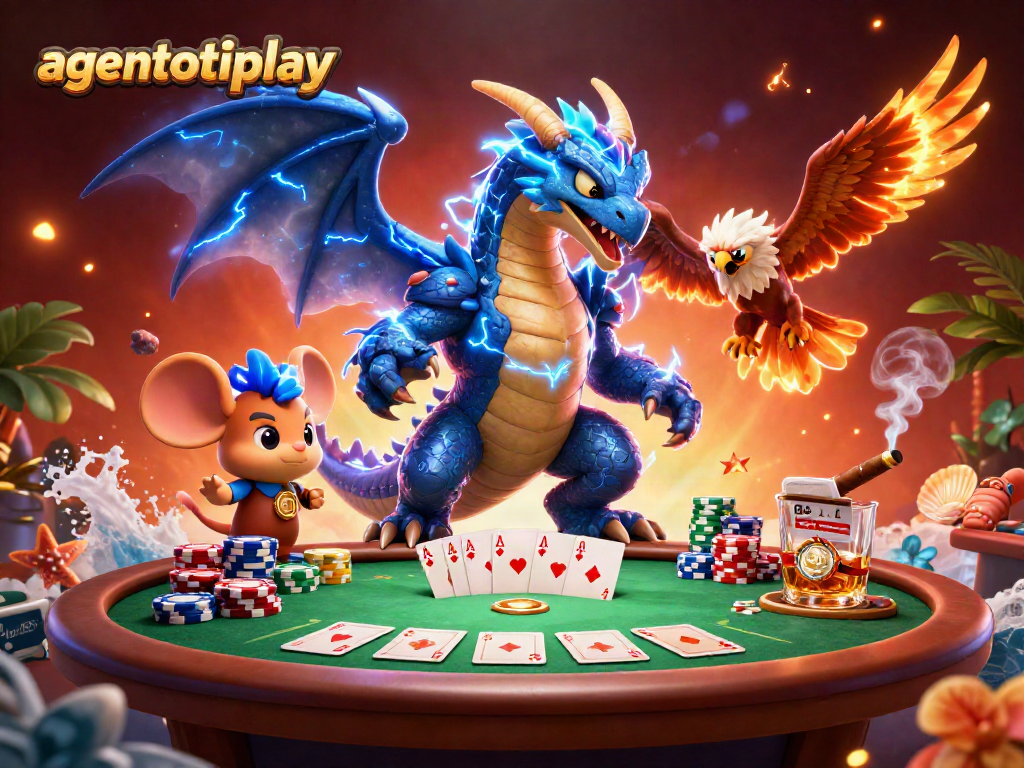 Menghadapi taruhan besar di agentotoplay dengan karakter berwarna cerah dan elemen kasino yang menarik.
