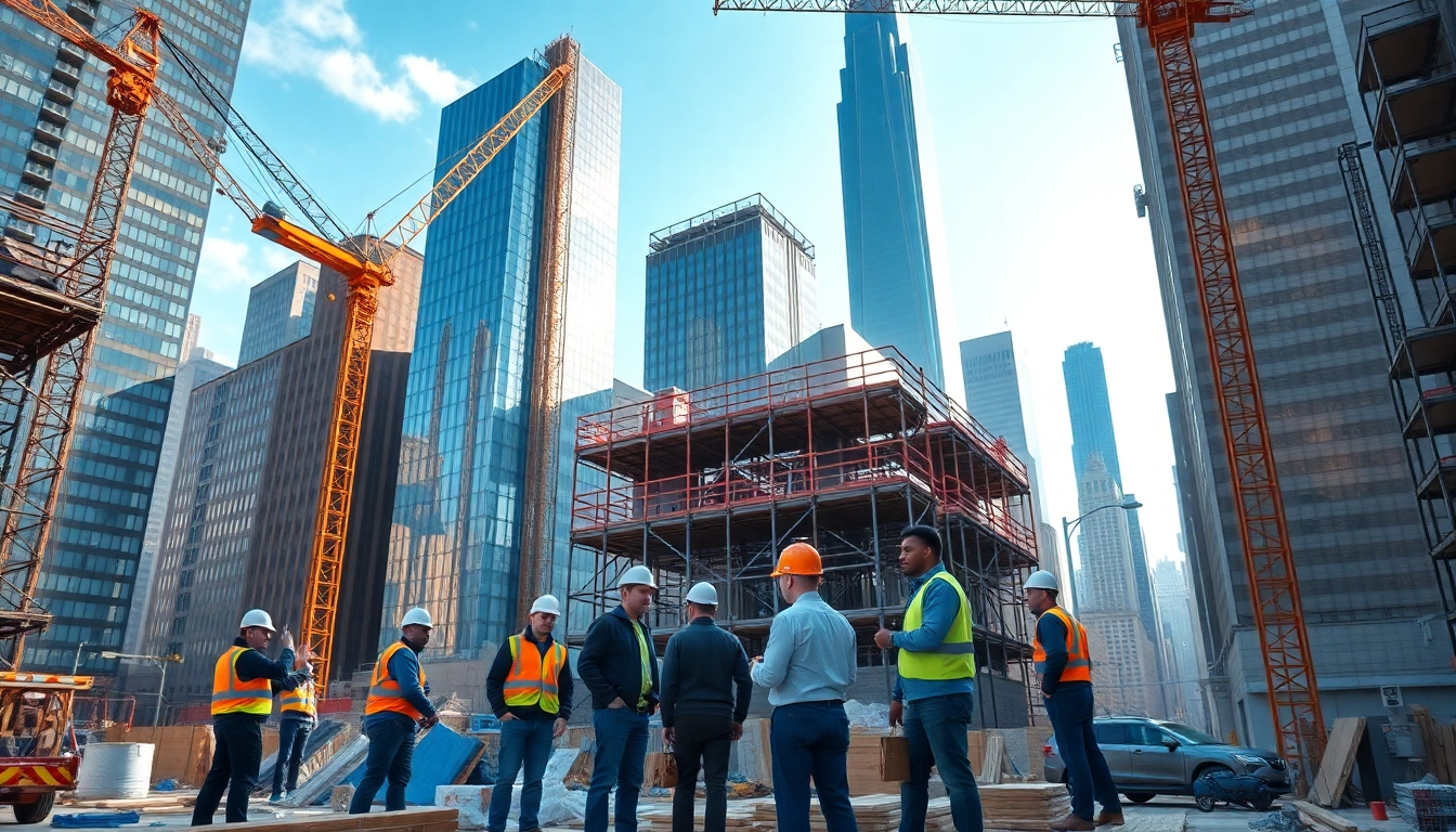 New York City Commercial General Contractor overseeing a vibrant construction site in NYC.