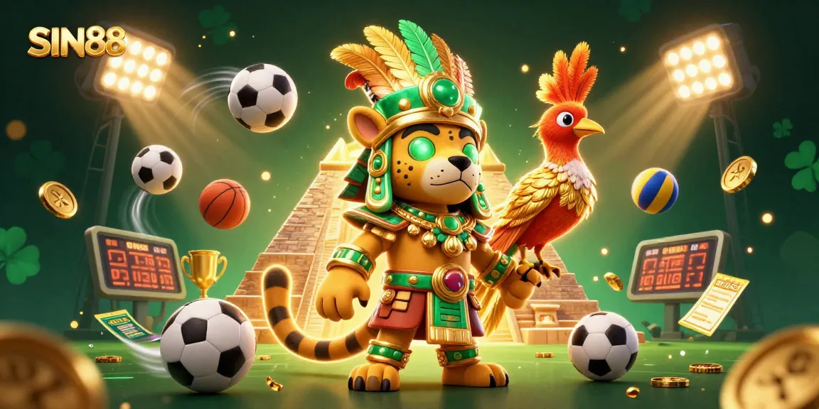 SIN88 showcases thrilling sports betting with dynamic actions and vibrant elements in a rich 3D scene.