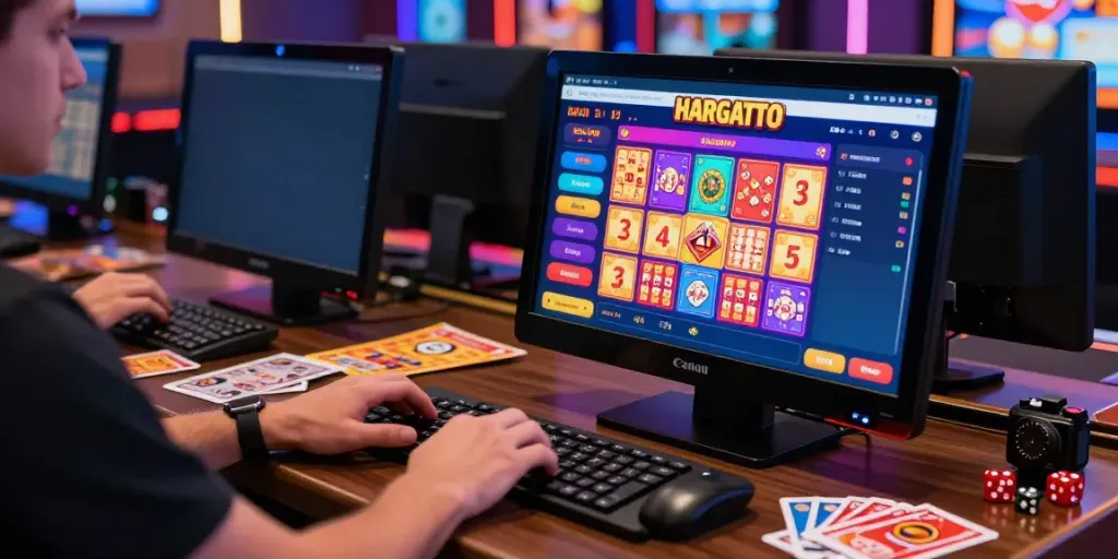 HARGATOTO online lottery interface showcasing user-friendly gaming experience.