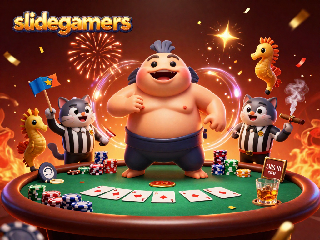 Engage in dynamic play with slidegamers featuring vibrant scenes from an underwater poker world.
