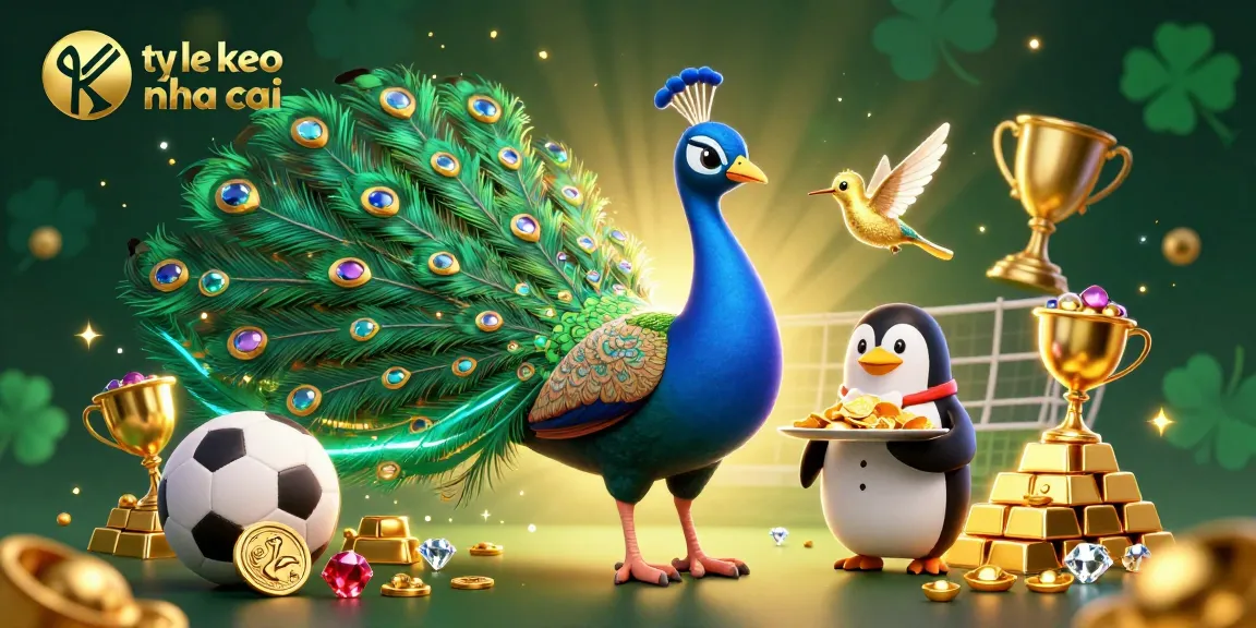 Place bets profitably with ty le keo nha cai, showcasing vibrant gambling elements and dynamic characters.
