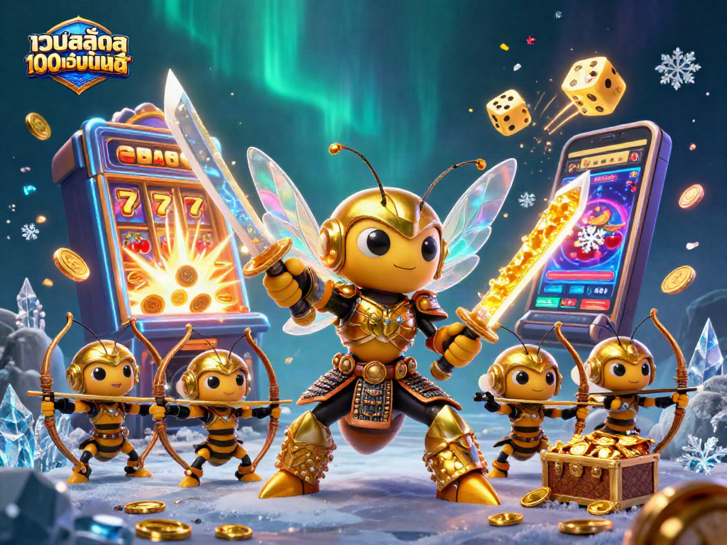 Experience เว็บสล็อต แท้ 100 เปอร์เซ็นต์ with vibrant slot machine action and winning symbols