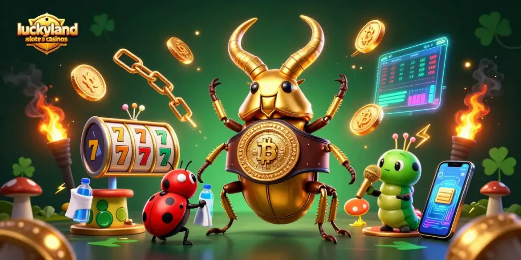 Experience rewarding game action at luckyland slots sister casinos with vibrant 3D characters and elements.