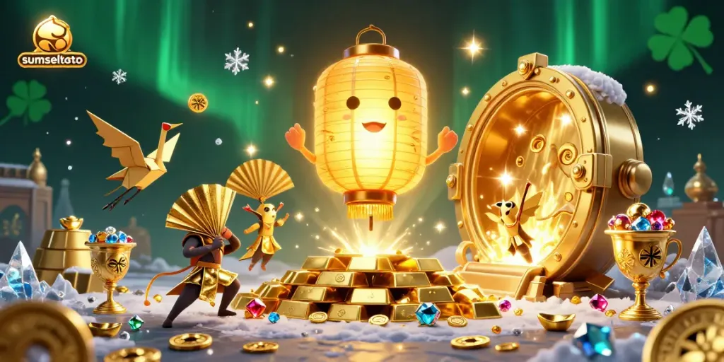 sumseltoto offers VIP access to premium rewards with a captivating 3D casino illustration.