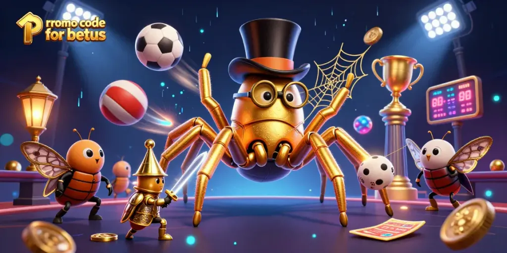 Engage with top BetUS gaming offers using promo code for betus in this vibrant 3D illustration.