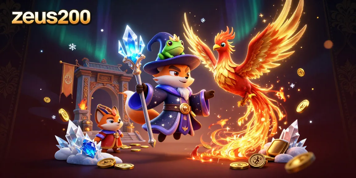 Zeus200 menawarkan ilusi kasino megah dengan karakter ajaib yang bermain di arena permainan.