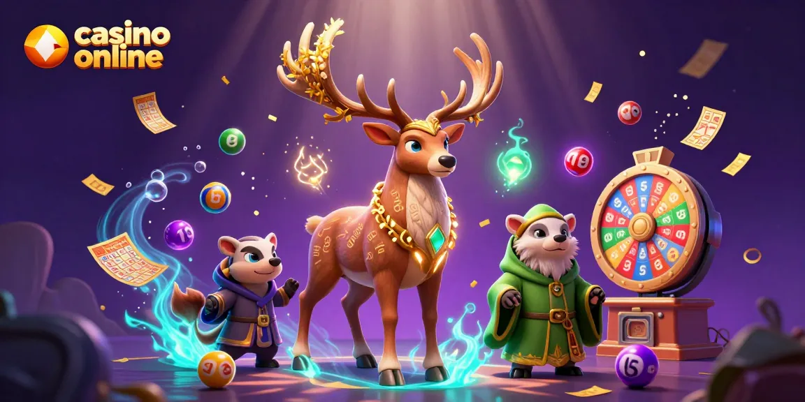 Prendi parte alla magia del casinò online con un drago celta, un tasso saggio e sfere della lotteria che danzano.