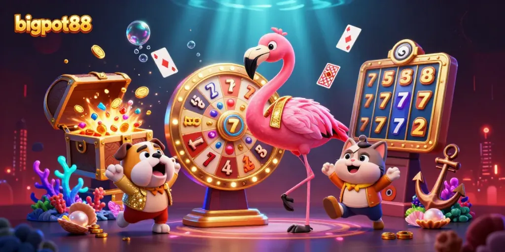 bigpot88 menghidupkan suasana perjudian dengan karakter lucu dan elemen slot yang menarik.