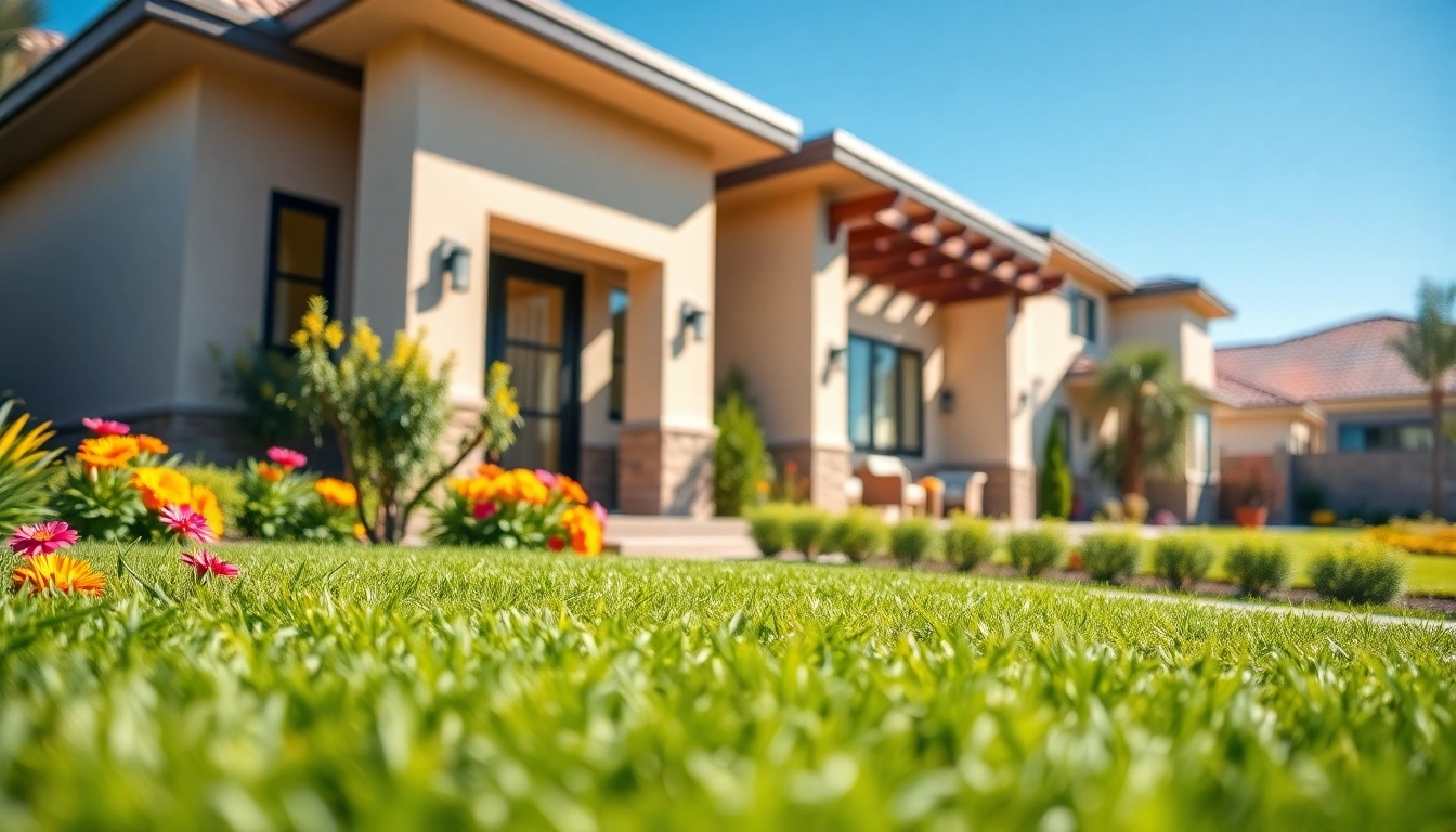 Capturing Real Estate Photography of a modern home with vibrant landscaping.