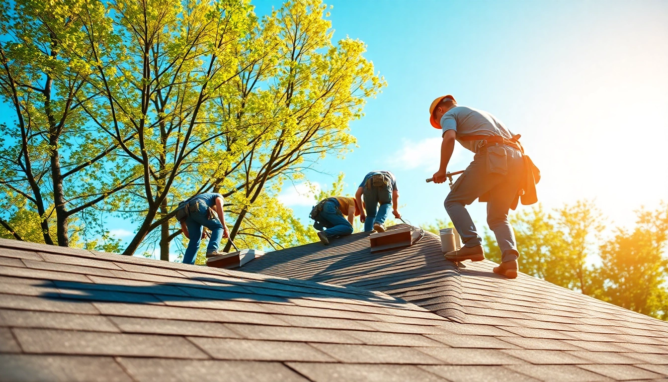 Roofing installation in Twinsburg Ohio showcasing quality craftsmanship and teamwork.