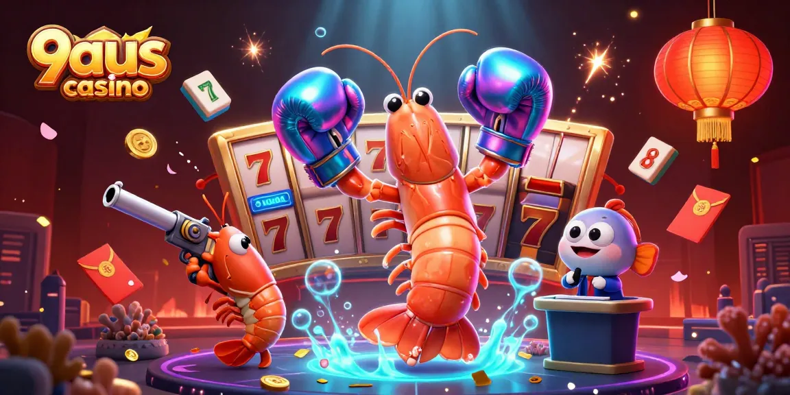 Experience the thrill of 9aus casino with vibrant characters and dynamic gaming elements.