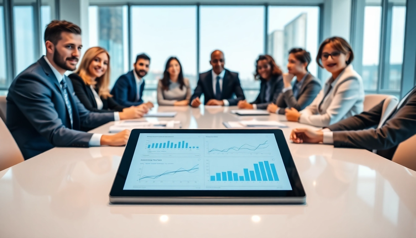 Teams collaboratively discussing AI proposal writing software for federal contracts in a modern business environment.