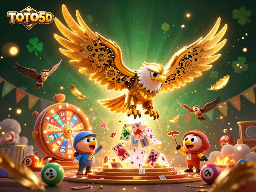 Experience thrilling TOTO5D moments as cybernetic characters dive through holographic prizes.
