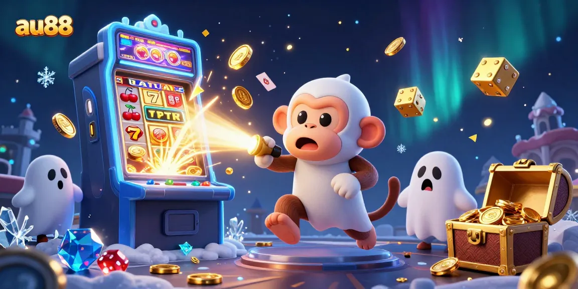 Engage in fun gambling excitement with au88 at a vibrant animated casino scene.