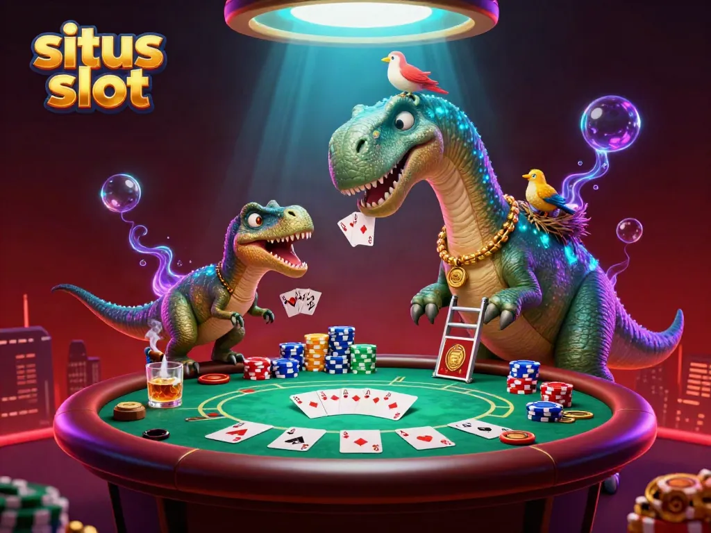 Permainan slot yang menarik di situs slot dengan pengalaman 3D brontosaurus di kasino.