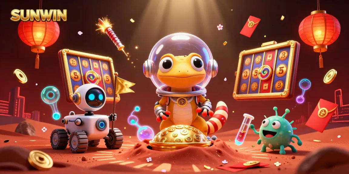 SUNWIN offers thrilling casino excitement with a Martian gecko discovering a treasure-laden gambling universe.