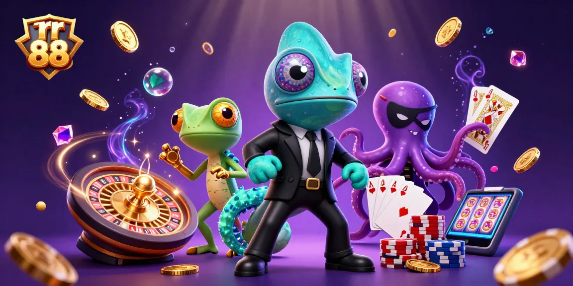 Experience thrilling gaming action at rr 88 with vibrant characters and dynamic casino elements.