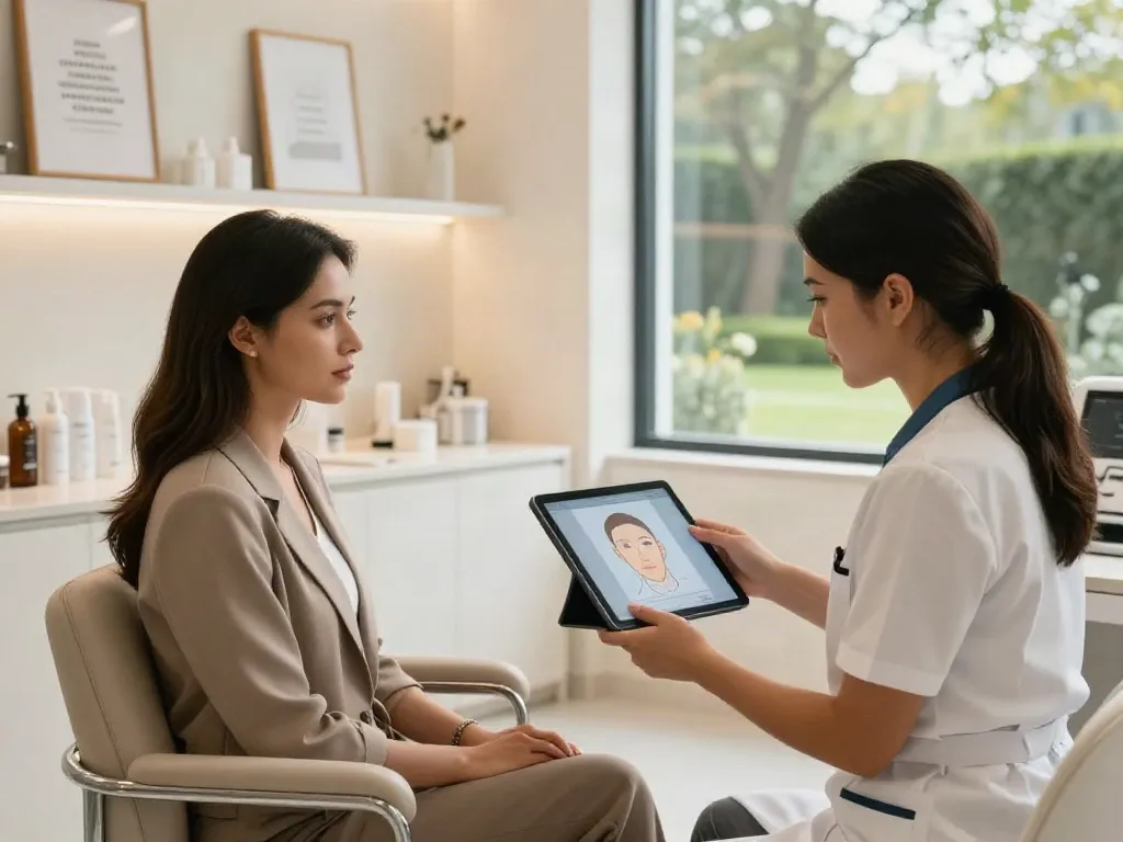 Alternatives to QOVES analysis consultation showcasing beauty specialists with clients.