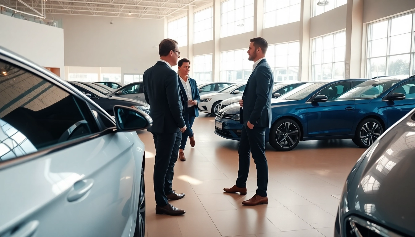 Buy New Car selections in a welcoming dealership showroom.