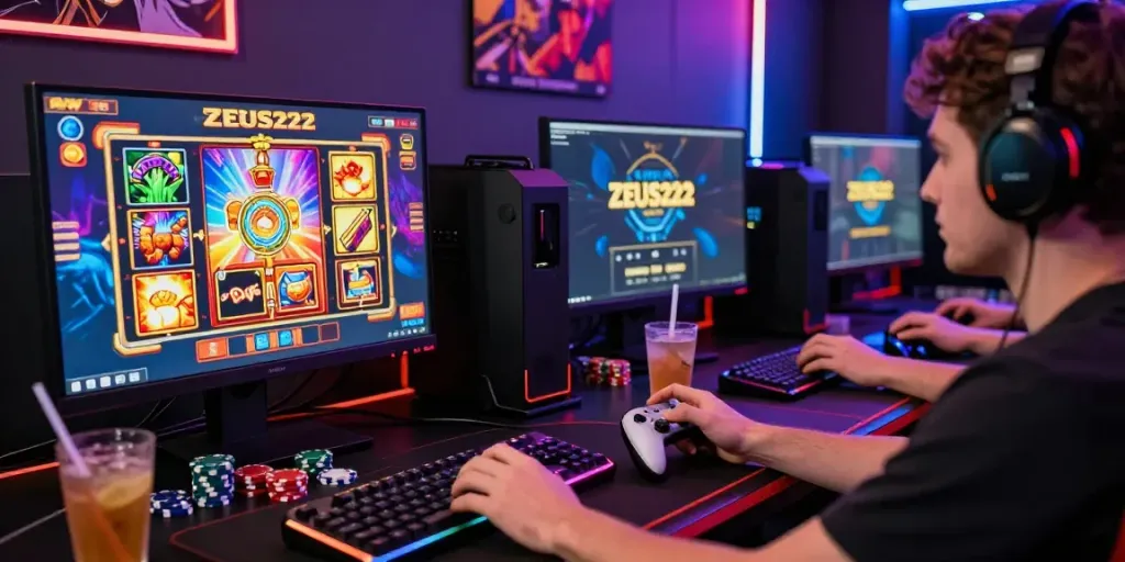 Permainan slot88 online di ZEUS222 dengan pemain bersemangat dan suasana ceria.