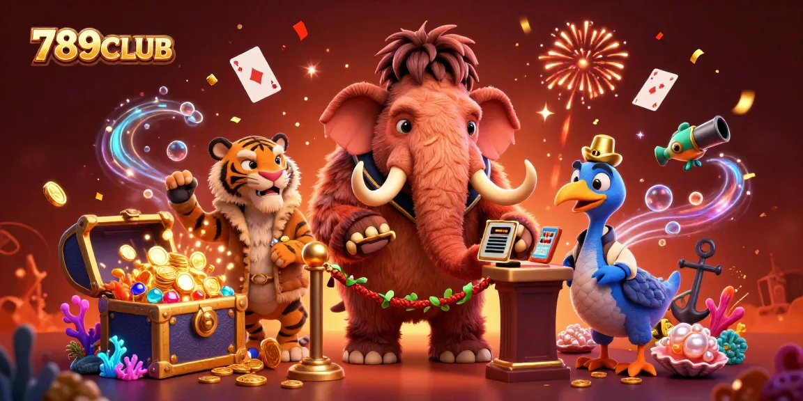 Experience the vibrant world of 789CLUB with 3D cartoon characters and exciting casino elements.
