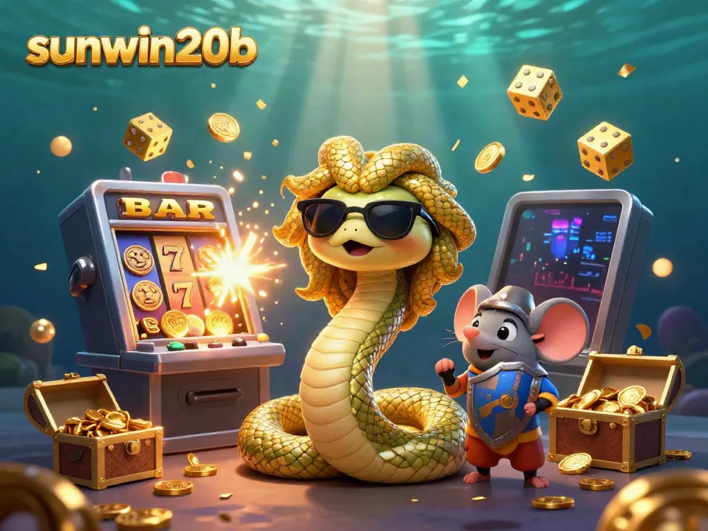 Experience exciting gameplay at sunwin20b with Medusa and a warrior mouse amidst a jackpot explosion.