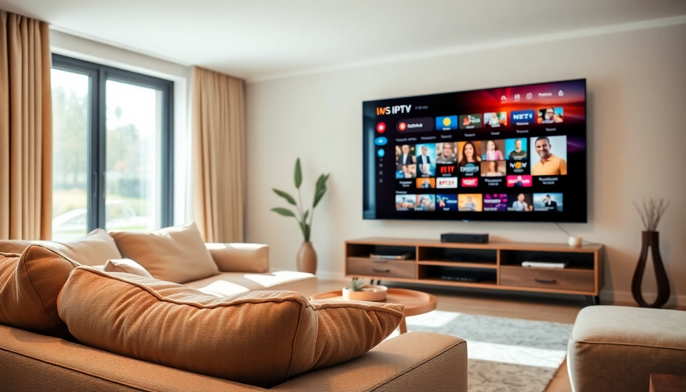 Stream your favorite shows with a buy iptv subscription in US in a cozy living room setting.