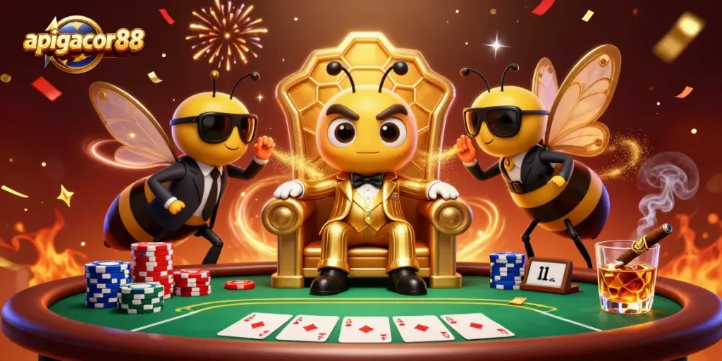 Experience excitement with apigacor88 as the bumblebee mob boss oversees a poker showdown.