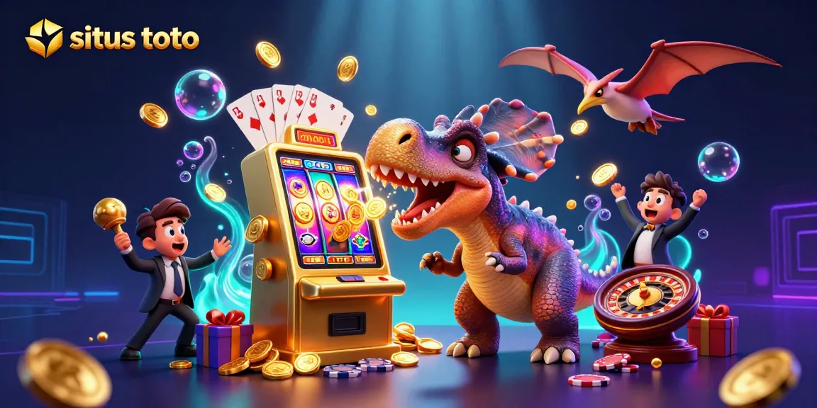 Catch flying coins as the pachycephalosaurus hits the jackpot at the situs toto, enhancing your gaming experience.