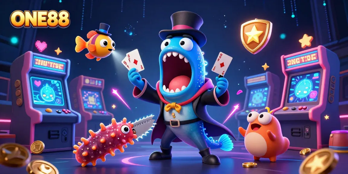 Experience the thrill of ONE88 through magical underwater antics and vibrant casino aesthetics.