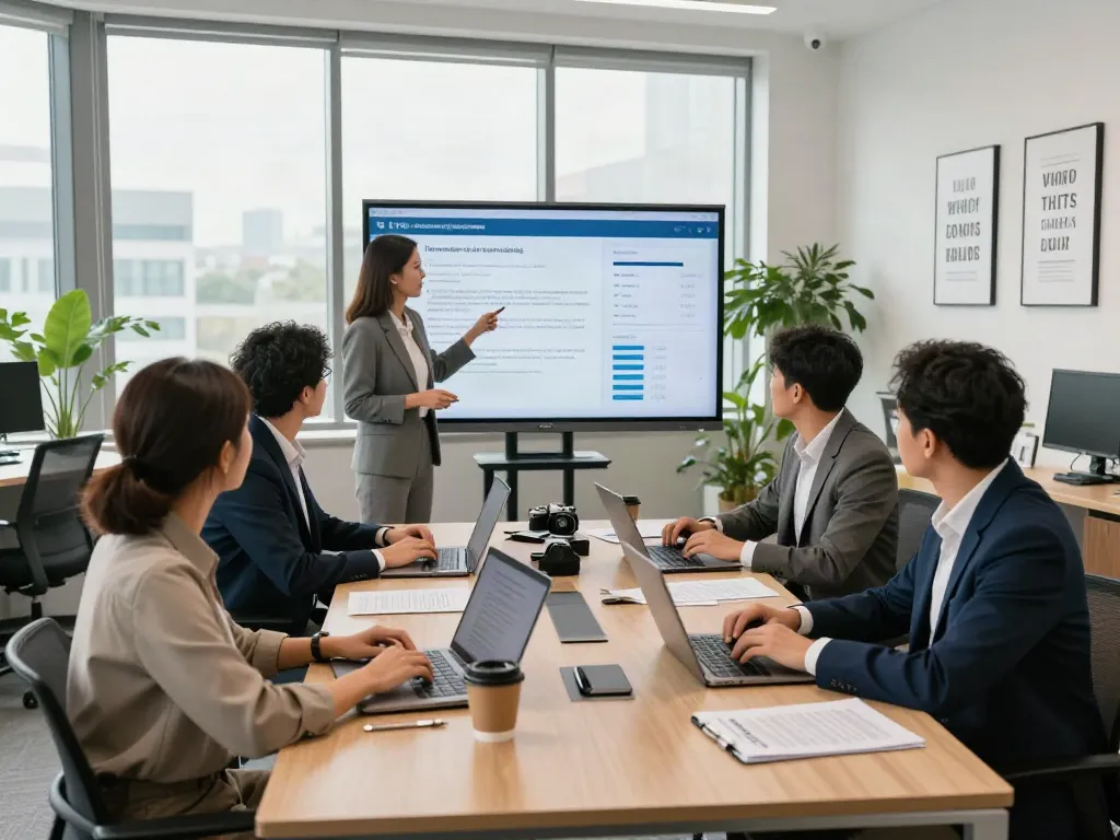 Legal consulting team collaborating on Lead Roedl strategies in a modern office.